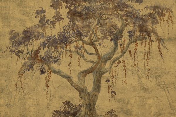 Mystical Amber Tree Painting