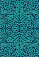 Teal Jungle Stripes papiers peint