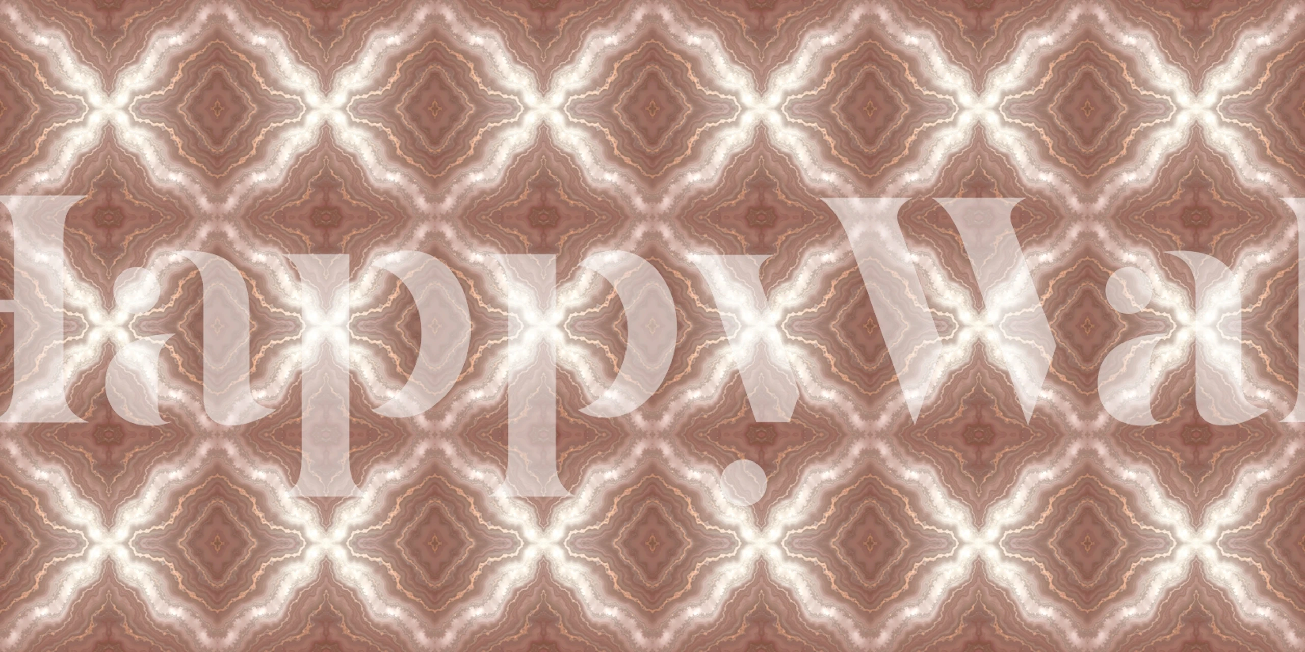 Brown and cream abstract marble pattern wallpaper