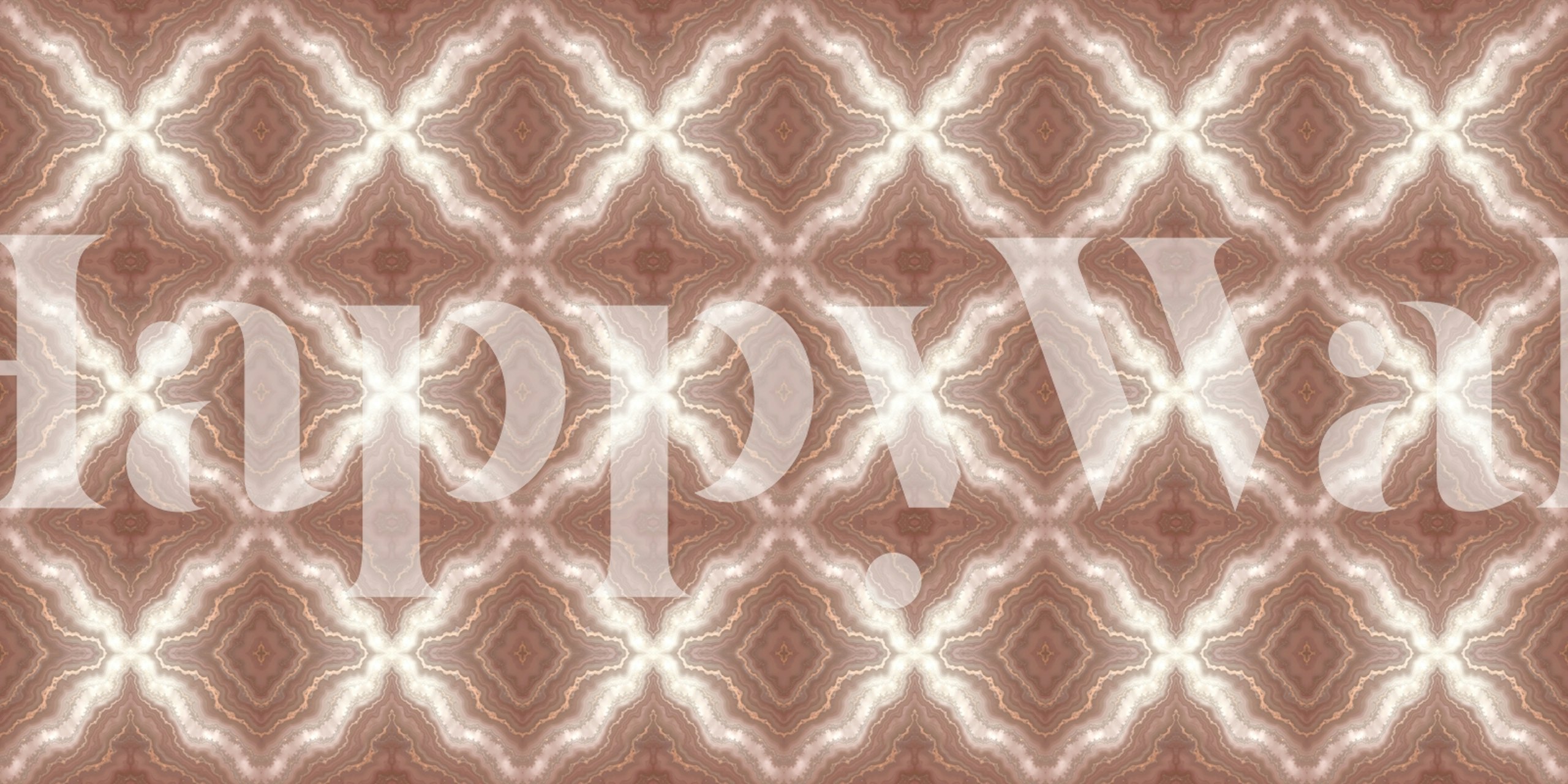 Brown and cream abstract marble pattern wallpaper