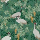 Vibrant Crane Botanical - Sea Green