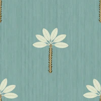 Tropical Palm - Denim Blue tapetit