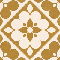 Retro Geometric Floral Quilt - copper wallpaper