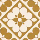 Retro Geometric Floral Quilt - copper