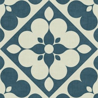 Retro Geometric Floral Quilt wallpaper