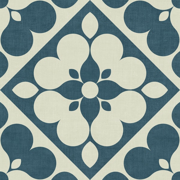 Retro Geometric Floral Quilt