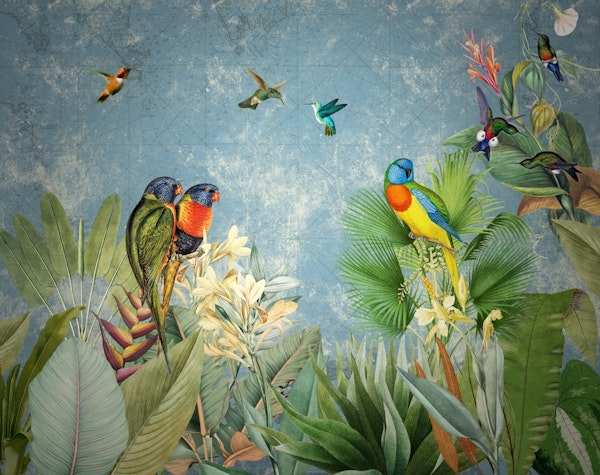 Exotic Parrot Jungle Landscape