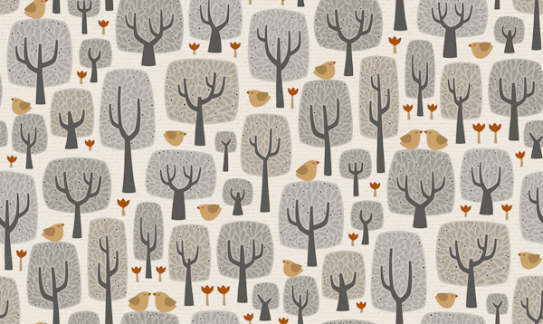 serene forest - trees and birds