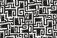 black cats maze papiers peint