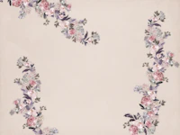 Climbing Rosegarden Border Beige wallpaper