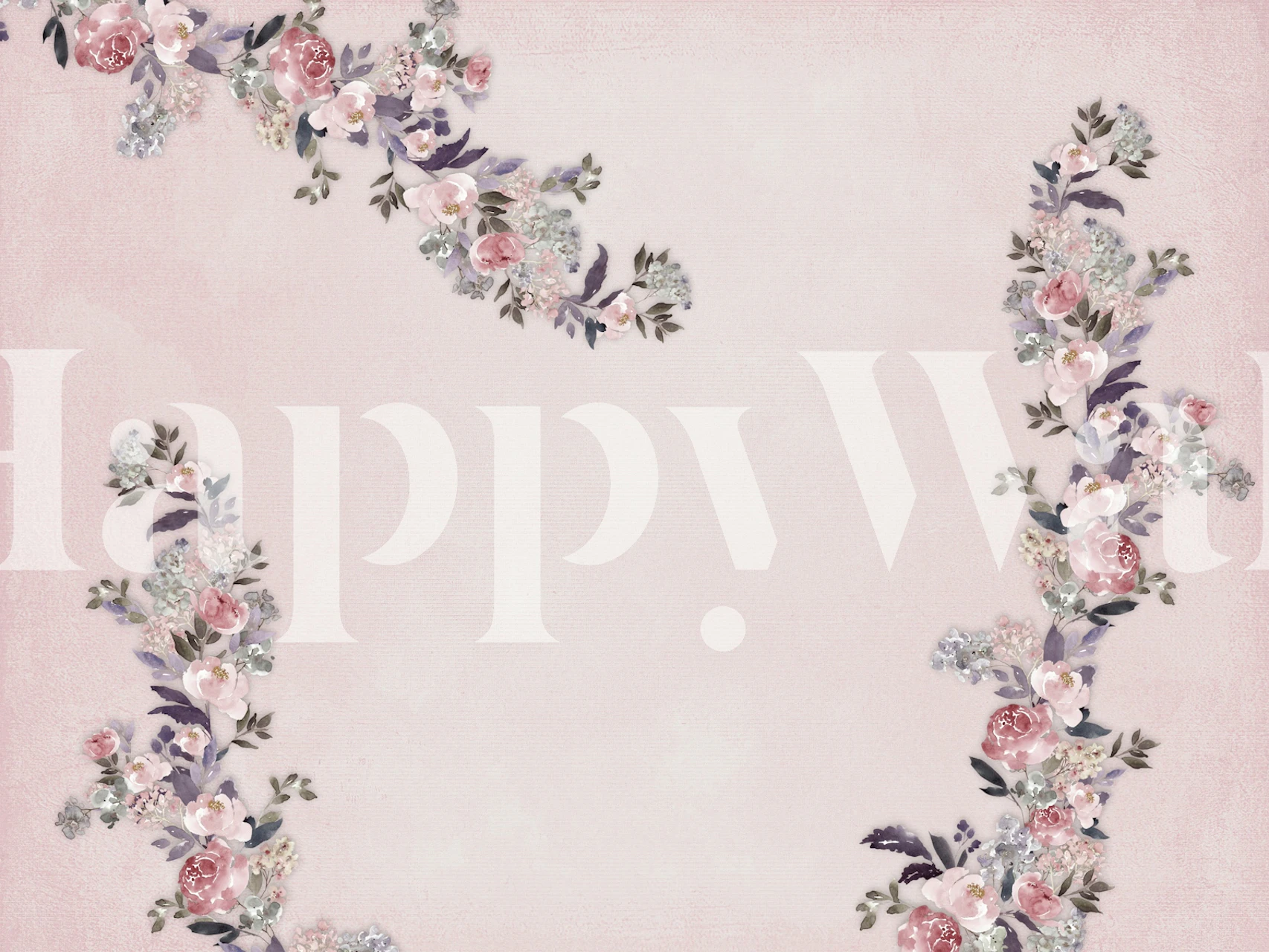 Romantic Climbing Roses wallpaper in einem Raum