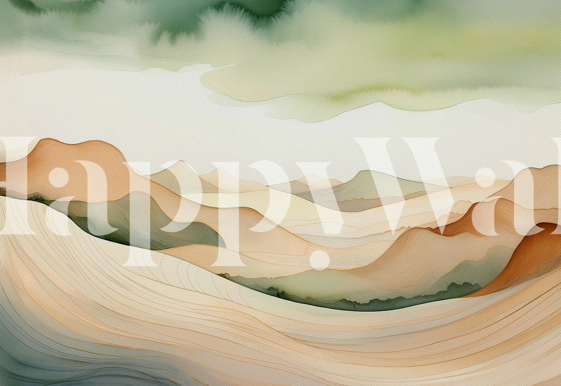 Serene Desert Vista tapet i ett rum