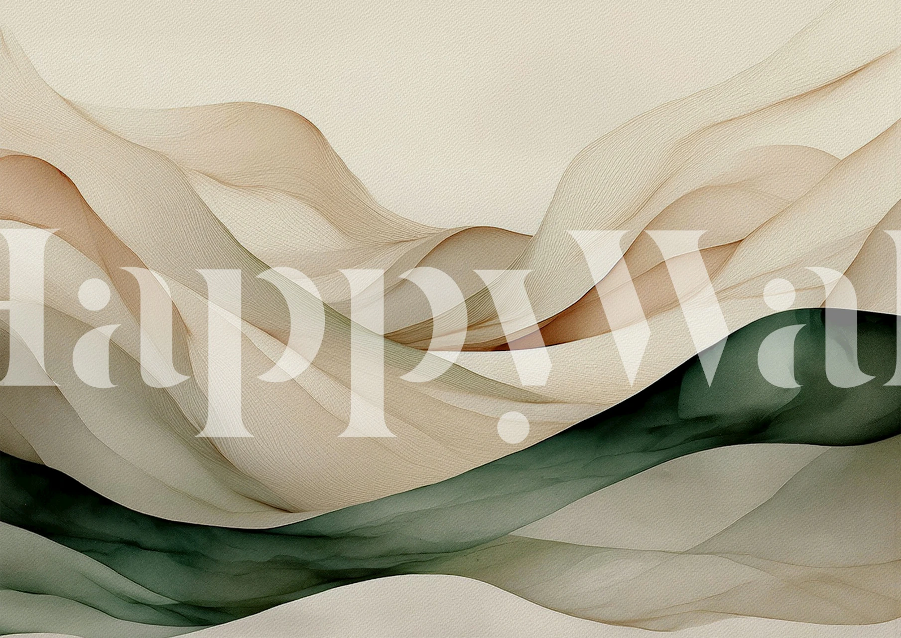 Elegant sandscape wallpaper in a room