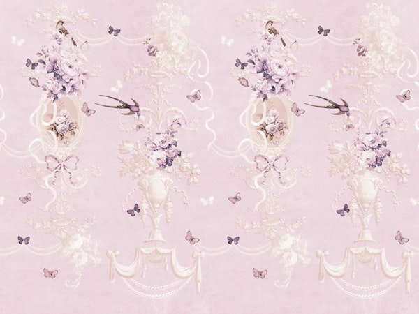 Graceful Flora on Pastel Primrose