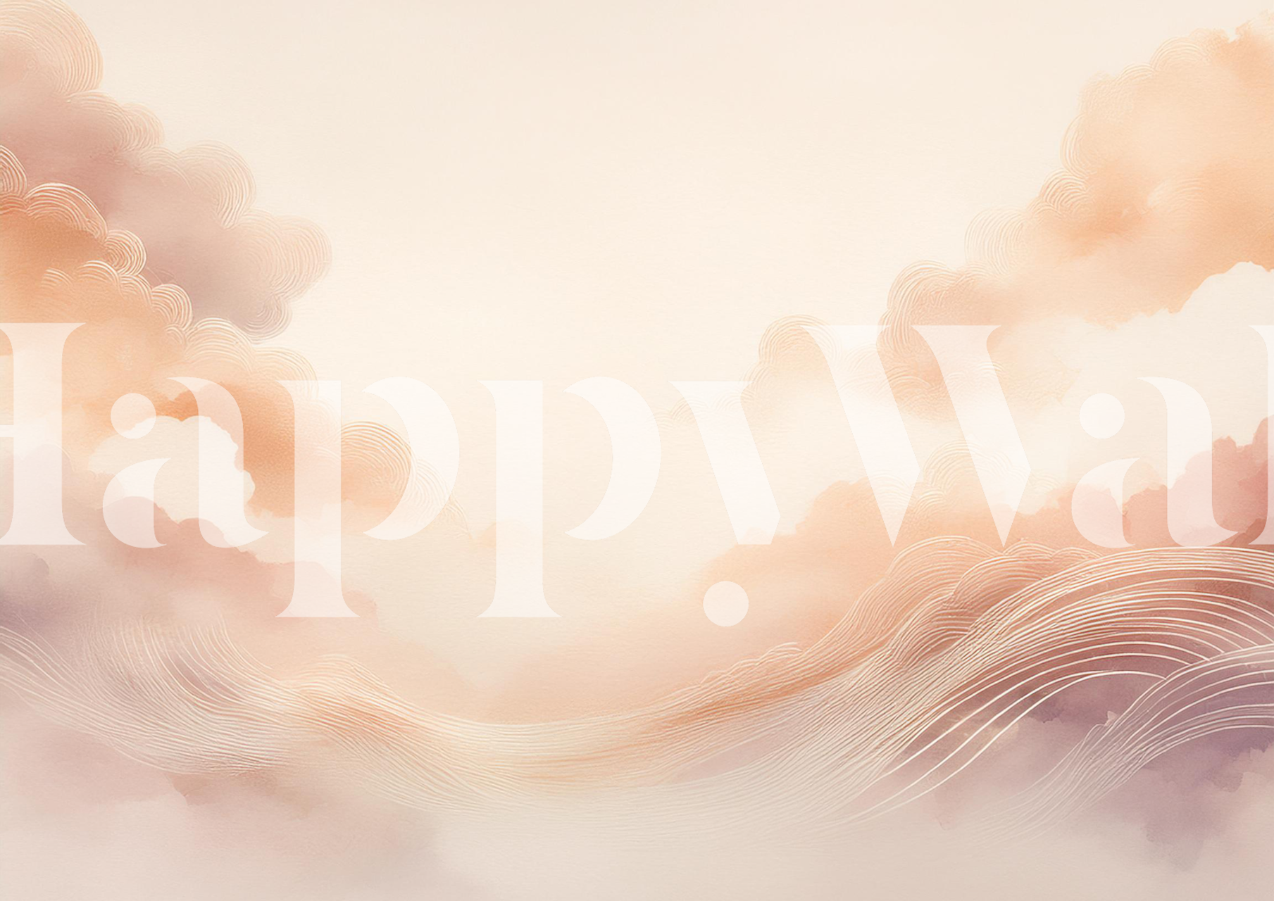 Pastel Cloud Dreams Tapete in einem Raum