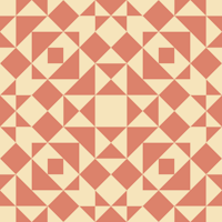 Victorian tiles patchwork peach and cream wallpaper