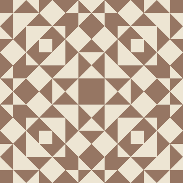 Victorian tiles patchwork - mocha and oatmeal