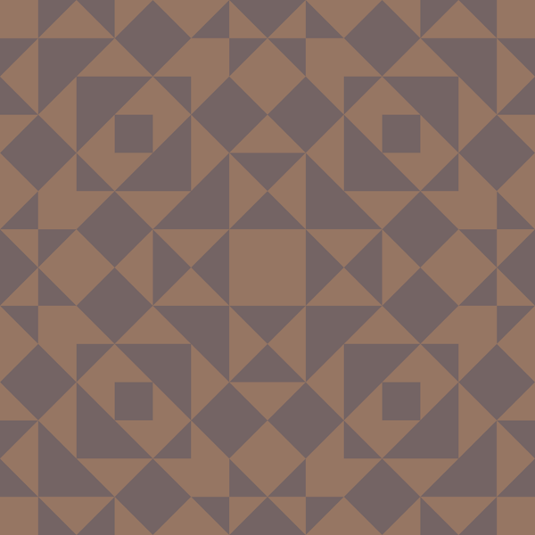 Victorian tiles patchwork - chocolate mocha