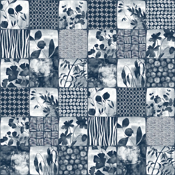 Nippon Cheater Quilt Indigo Blue White