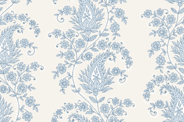 Innessa Traditional Paisley Light Blue