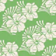 Hawaiian Block Print Hibiscus Green WM