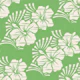 Hawaiian Block Print Hibiscus Green WP