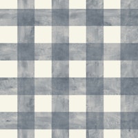Slate blue Watercolor Gingham.Vicky check carta da parati