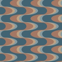 Swizzle Retro Wavy Stripes Mocha Mousse Blue wallpaper