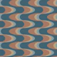 Swizzle Retro Wavy Stripes Mocha Mousse Blue