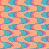 Swizzle Retro Wavy Stripes Blush Aqua Purple tapet