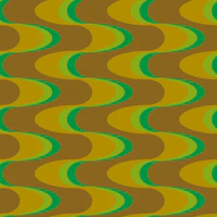Swizzle Retro Wavy Stripes Sepia Brown Green tapet