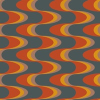 Swizzle Retro Wavy Stripes Navy Blue Rust wallpaper