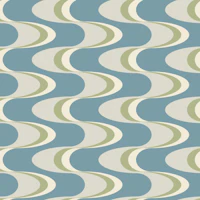 Swizzle Retro Wavy Stripes Light Blue Gray tapet