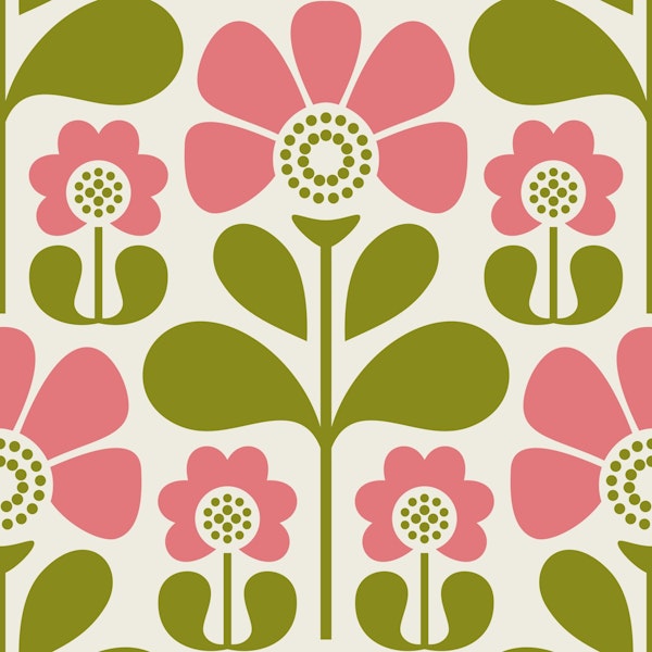 Pink and Green Bloom