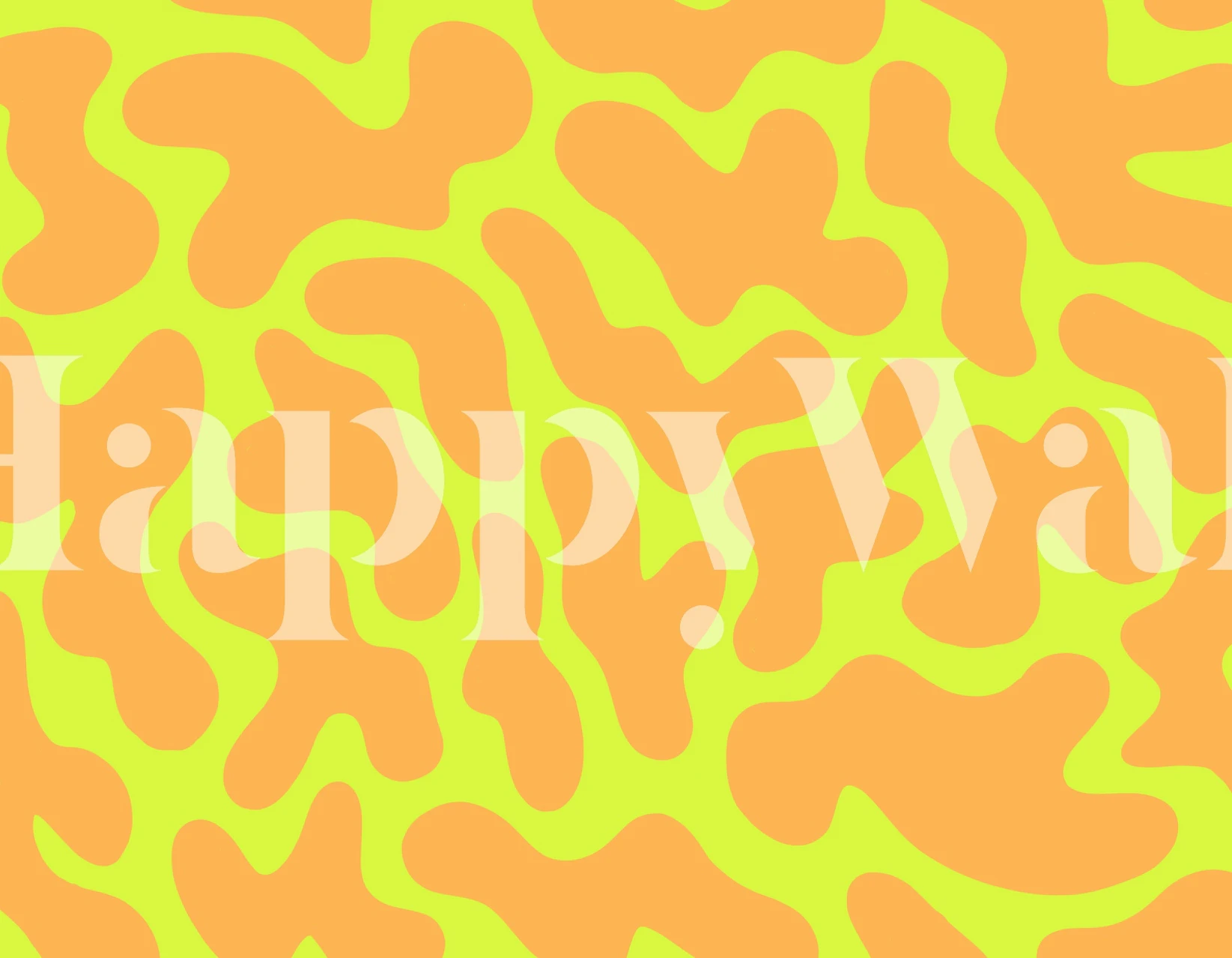 Orange Lime Fusion wallpaper in a room