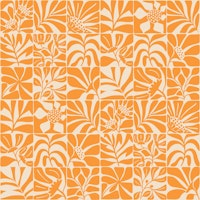 Minimalist Floral Tiles Yellow papiers peint