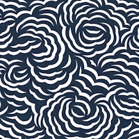 Flowery Clouds Navy Blue WM tapety