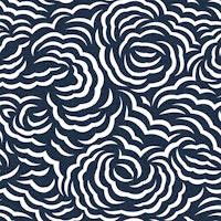 Flowery Clouds Navy Blue WP wallpaper