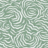 Flowery Clouds Sage Green WM wallpaper