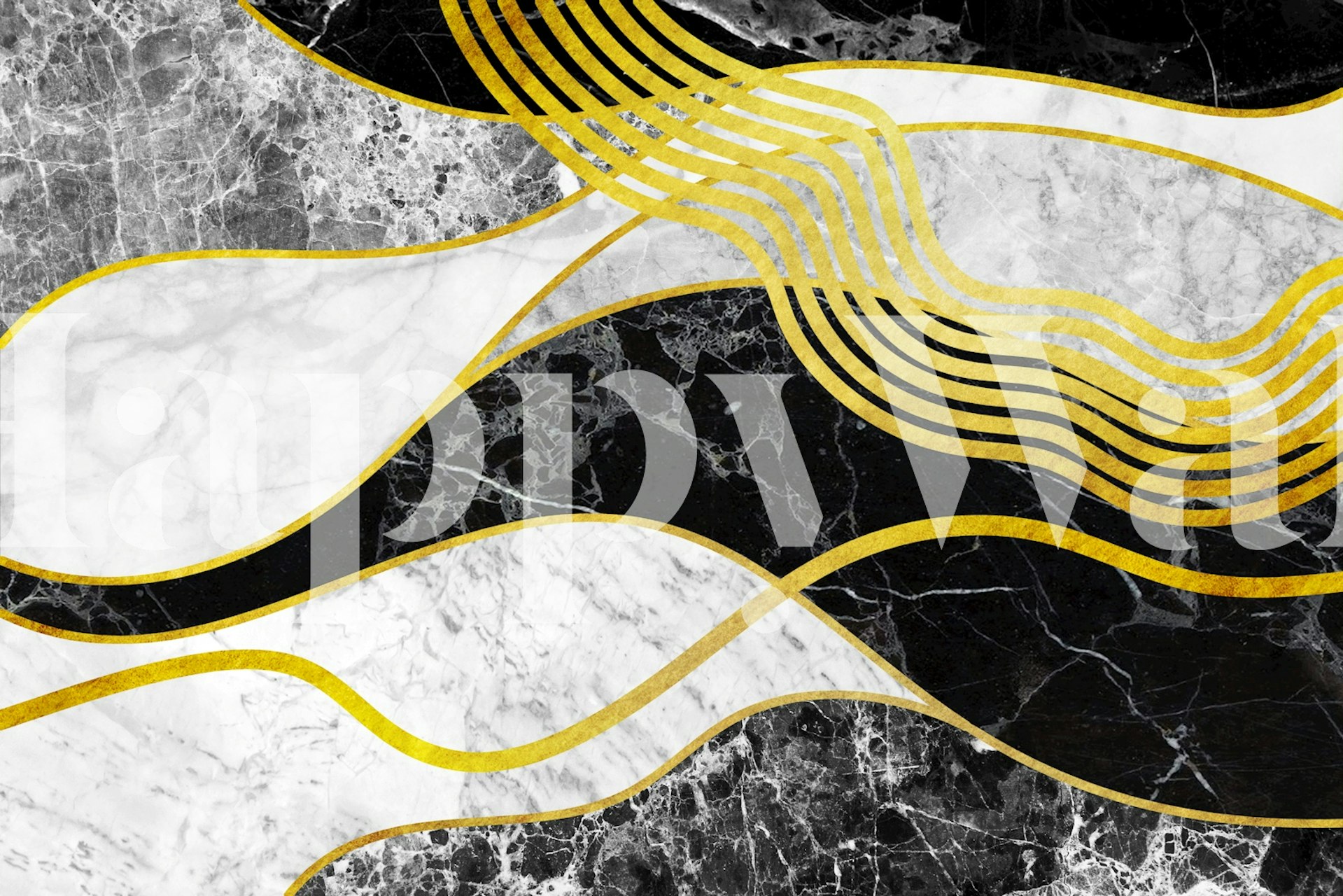 Tapeta Waves 06 vystavená v místnosti