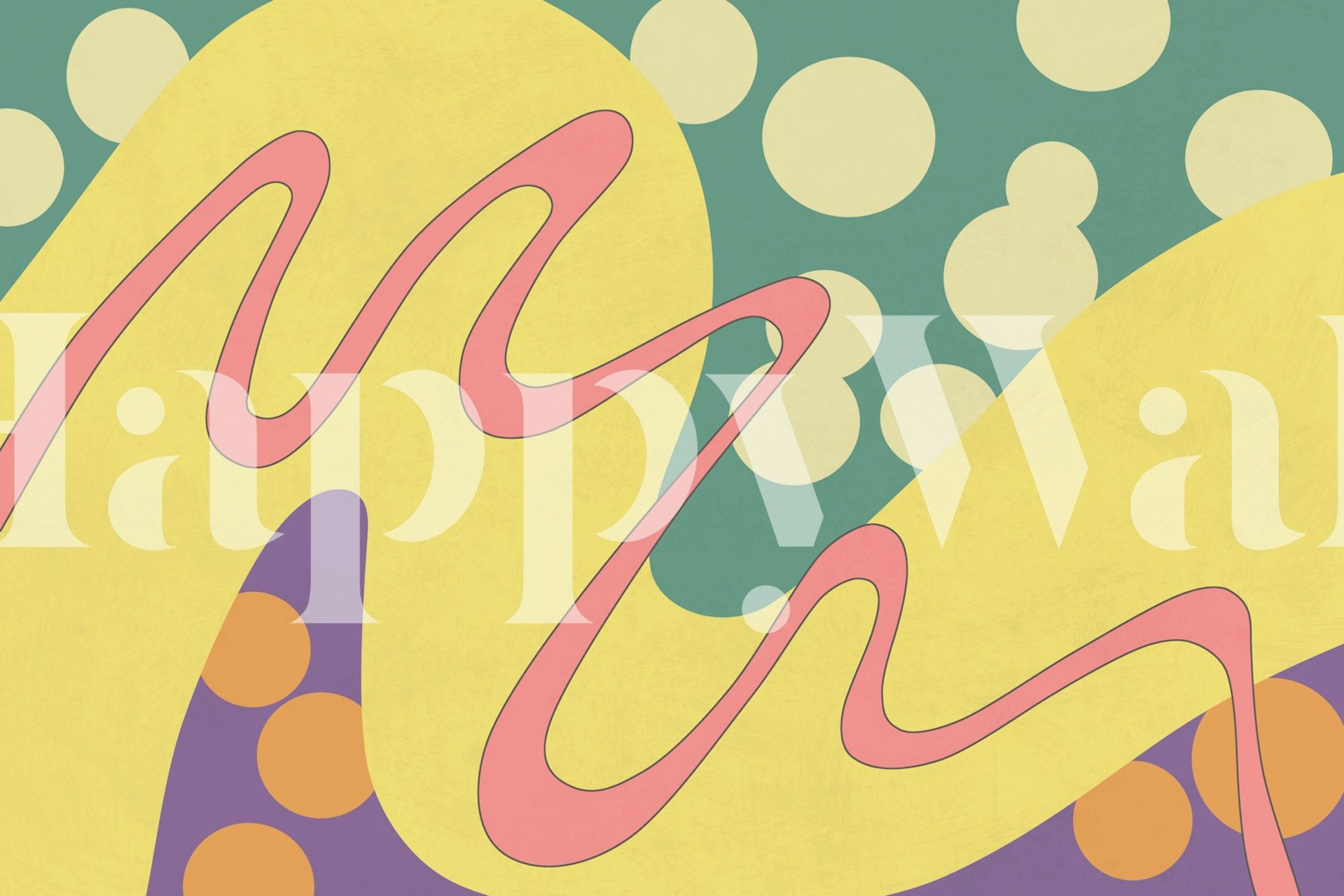 Waves 09 colorful wallpaper in a room