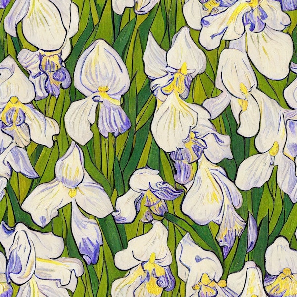 Impression of Graceful Iris Painting