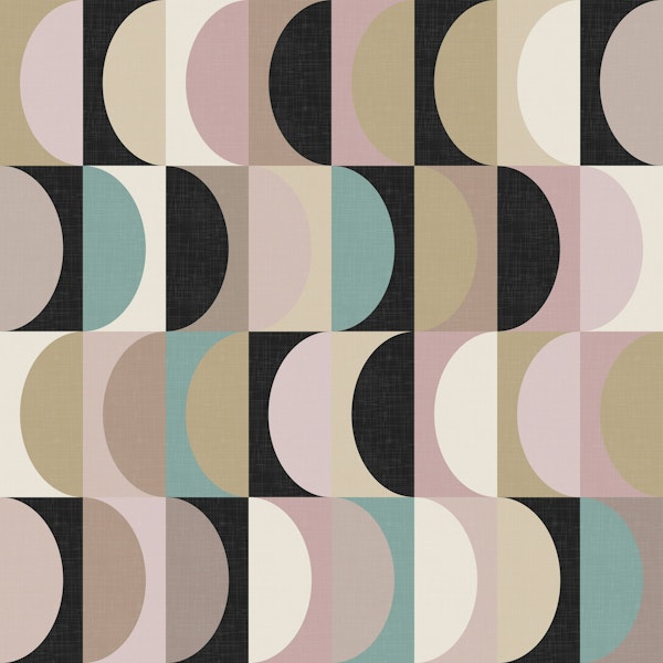 Mid Century Modern Shapes Blush and Mint WP