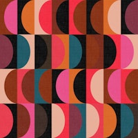 Mid Century Modern Shapes Vibrant Night WP wallpaper