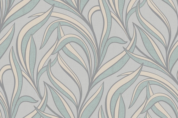 Elegant foliage flow light grey mint