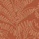 Line Art Palm Leaves Sienna Brown WM