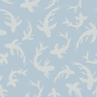 Japanese Koi Ponds Glam Baby Blue WP tapeta
