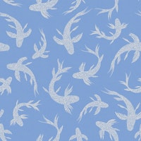 Japanese Koi Ponds Glam Vista Blue WP tapeta