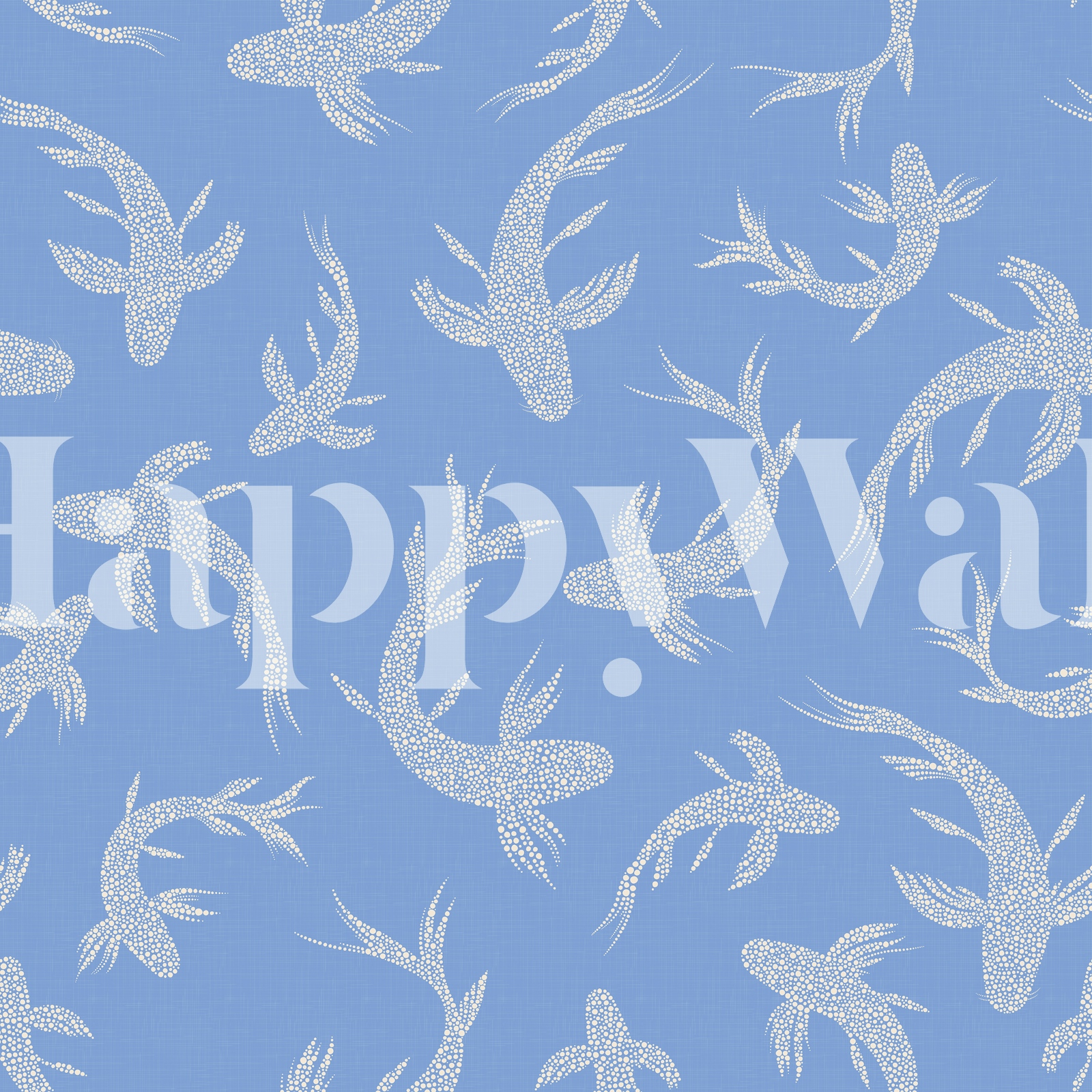 Blue Koi Fish Pattern Wallpaper