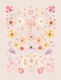 Pressed Flower Garden Beige Blush